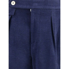 Brunello Cucinelli Blue Wool Casual Pants - IT46 | S