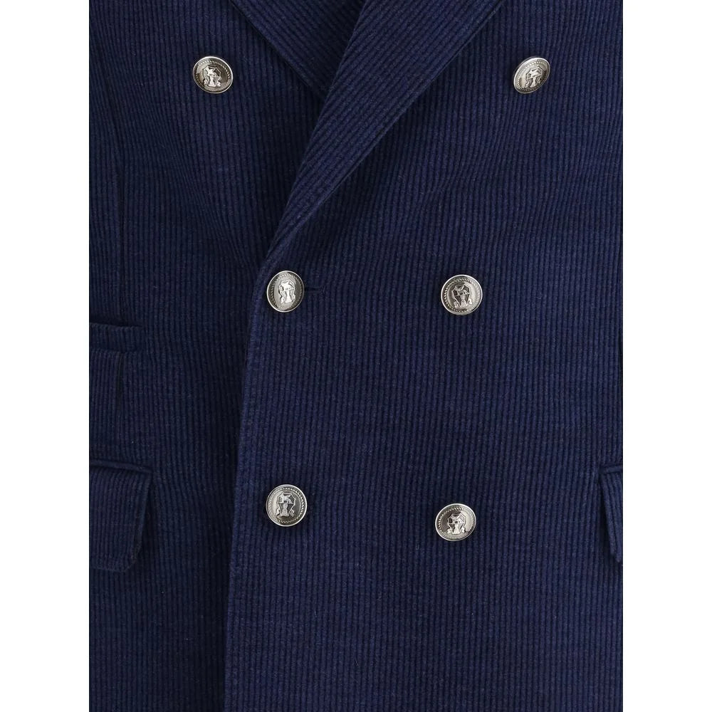 Brunello Cucinelli Blue Wool Coat