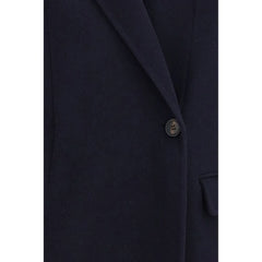Brunello Cucinelli Blue Wool Oves Aries Full-Length Jacket
