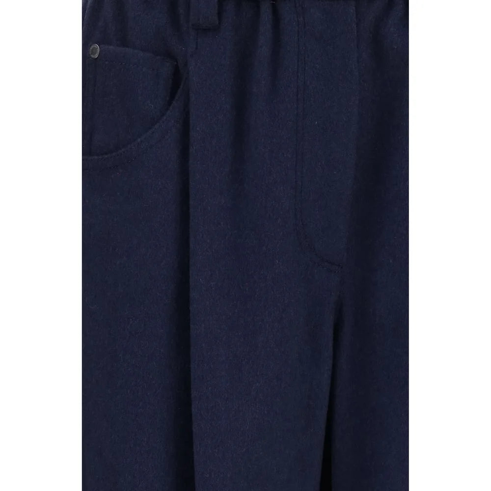 Brunello Cucinelli Blue Wool Oves Aries Pants