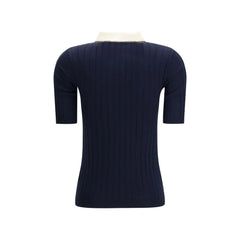 Brunello Cucinelli Blue Wool Oves Aries Polo Shirt