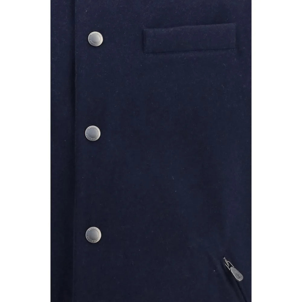 Brunello Cucinelli Blue Wool Oves Aries Sleeveless Jacket