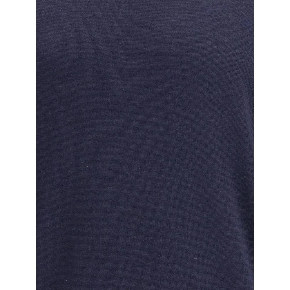Brunello Cucinelli Blue Wool Oves Aries Turtleneck