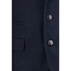 Brunello Cucinelli Blue Wool Oves Aries Two-Piece Suit