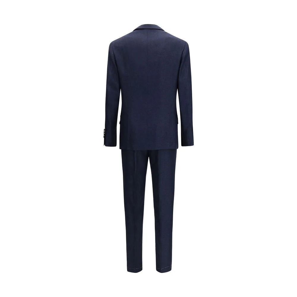 Brunello Cucinelli Blue Wool Oves Aries Two-Piece Suit