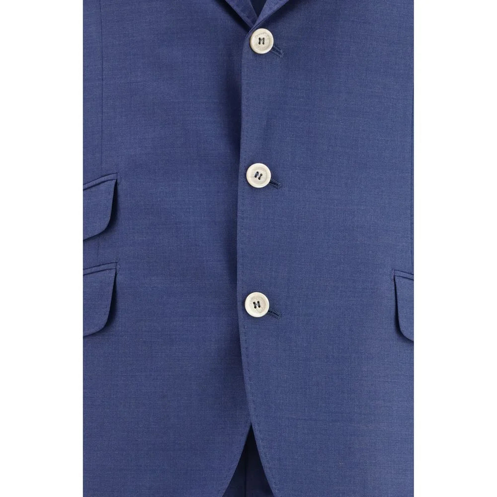 Brunello Cucinelli Blue Wool Oves Aries Two-Piece Suit - IT52 | XL