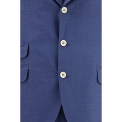 Brunello Cucinelli Blue Wool Oves Aries Two-Piece Suit - IT52 | XL