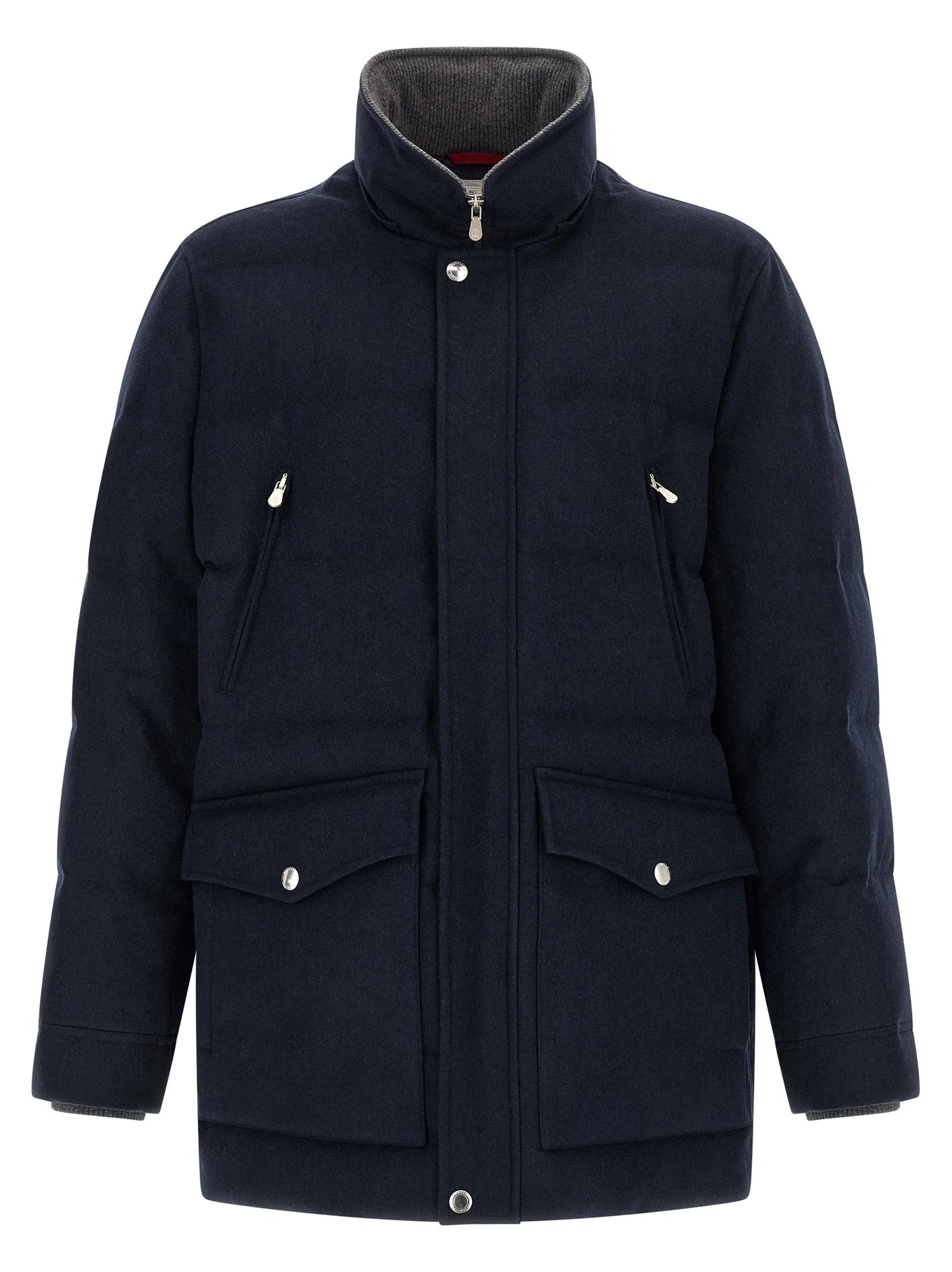 Brunello Cucinelli Blue Wool Parka