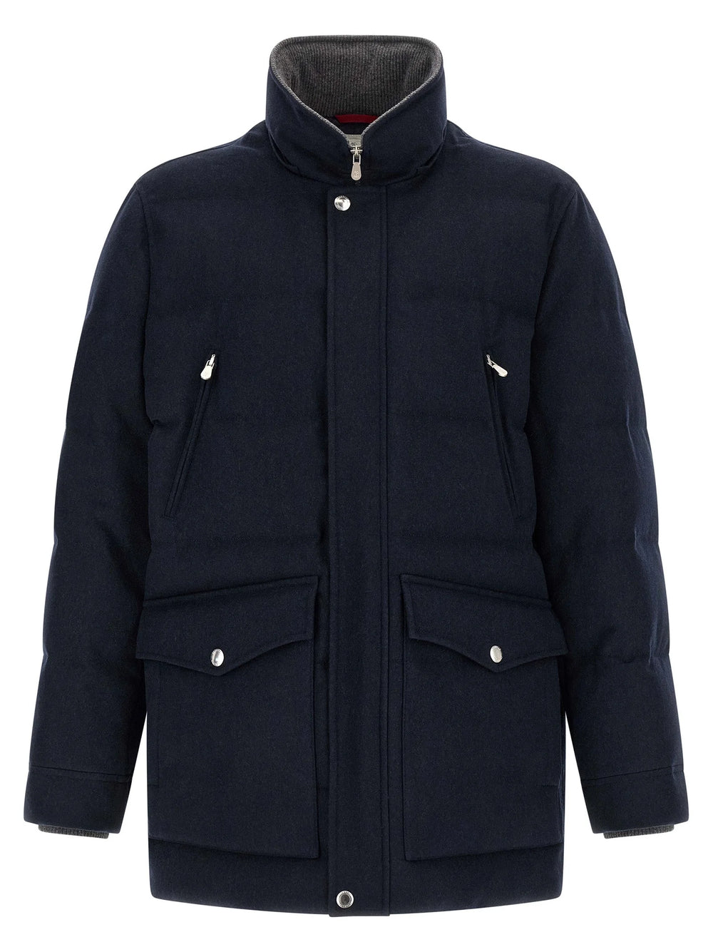 Brunello Cucinelli Blue Wool Parka