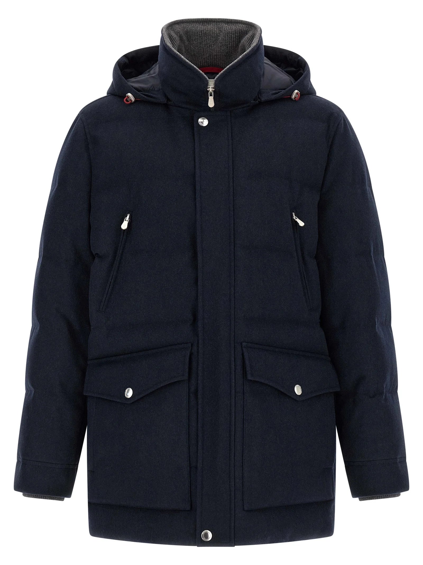 Brunello Cucinelli Blue Wool Parka
