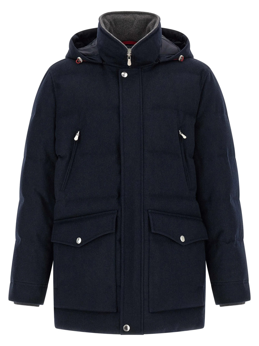 Brunello Cucinelli Blue Wool Parka