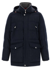 Brunello Cucinelli Blue Wool Parka