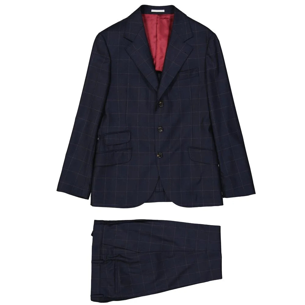 Brunello Cucinelli Blue Wool Two-Piece Suit - IT46 | S