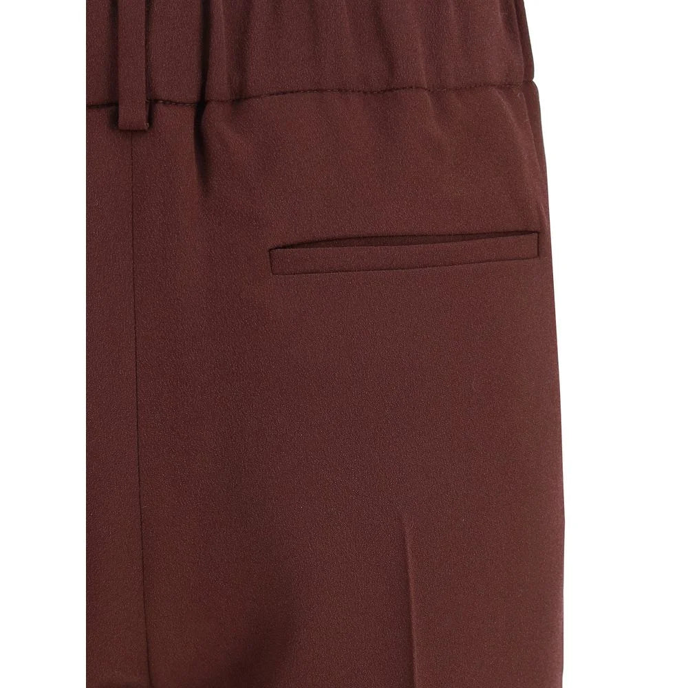 Brunello Cucinelli Bordeaux Acetate Casual Pants - IT42 | L