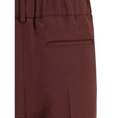 Brunello Cucinelli Bordeaux Acetate Casual Pants - IT42 | L