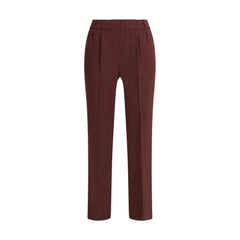 Brunello Cucinelli Bordeaux Acetate Casual Pants - IT42 | L