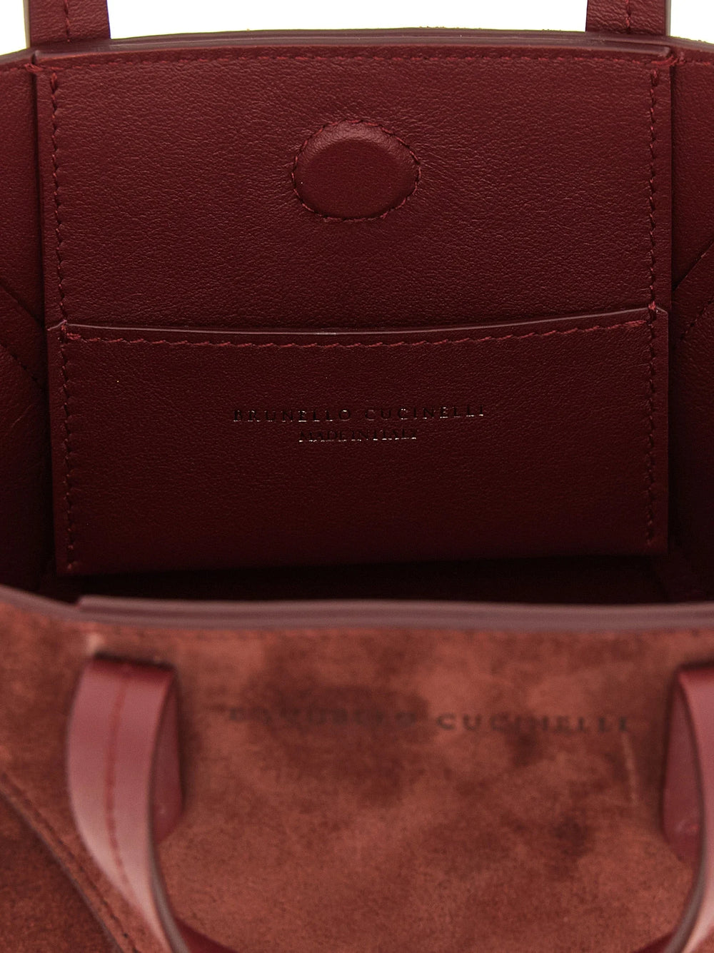 Brunello Cucinelli Bordeaux Calfskin Handbag