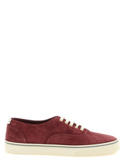 Brunello Cucinelli Bordeaux Calfskin Low Top Sneakers