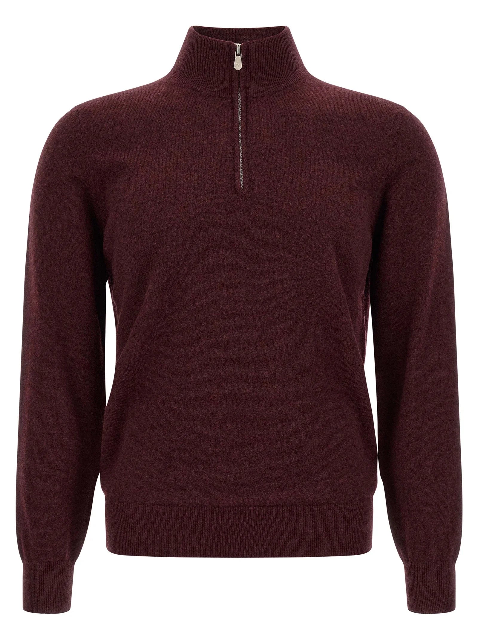 Brunello Cucinelli Bordeaux Cashmere Cardigan
