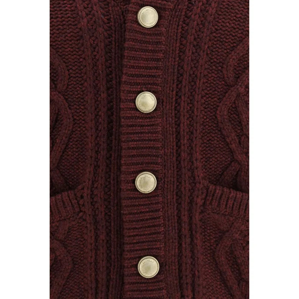 Brunello Cucinelli Bordeaux Cashmere Cardigan - IT52 | XL