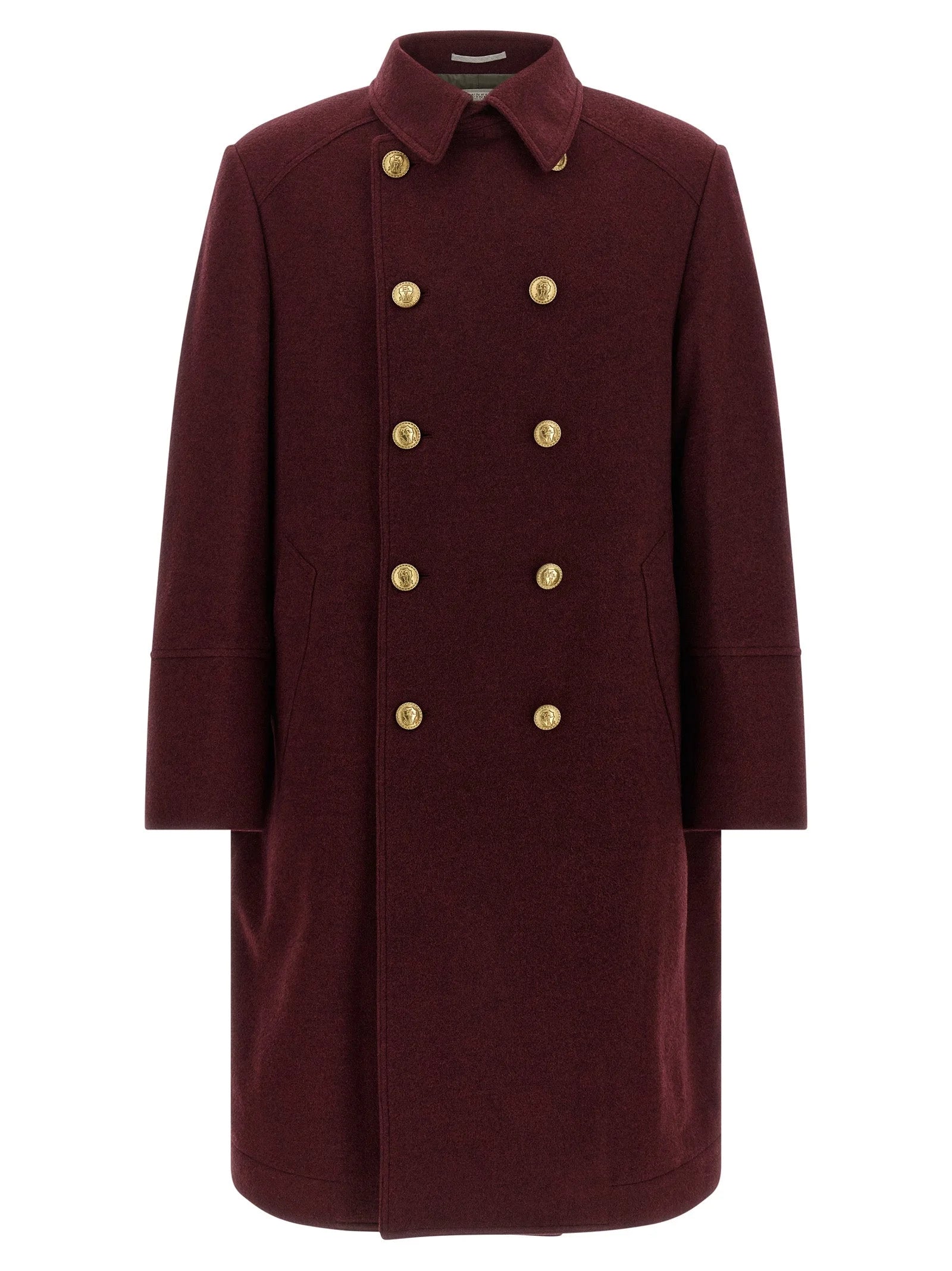 Brunello Cucinelli Bordeaux Cashmere Coat