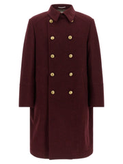 Brunello Cucinelli Bordeaux Cashmere Coat