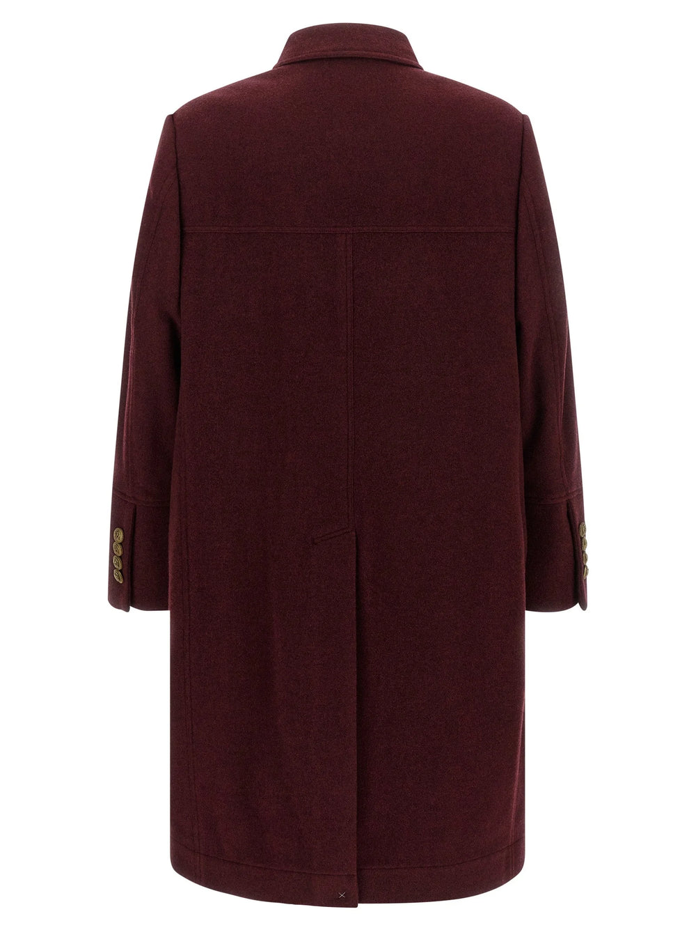 Brunello Cucinelli Bordeaux Cashmere Coat