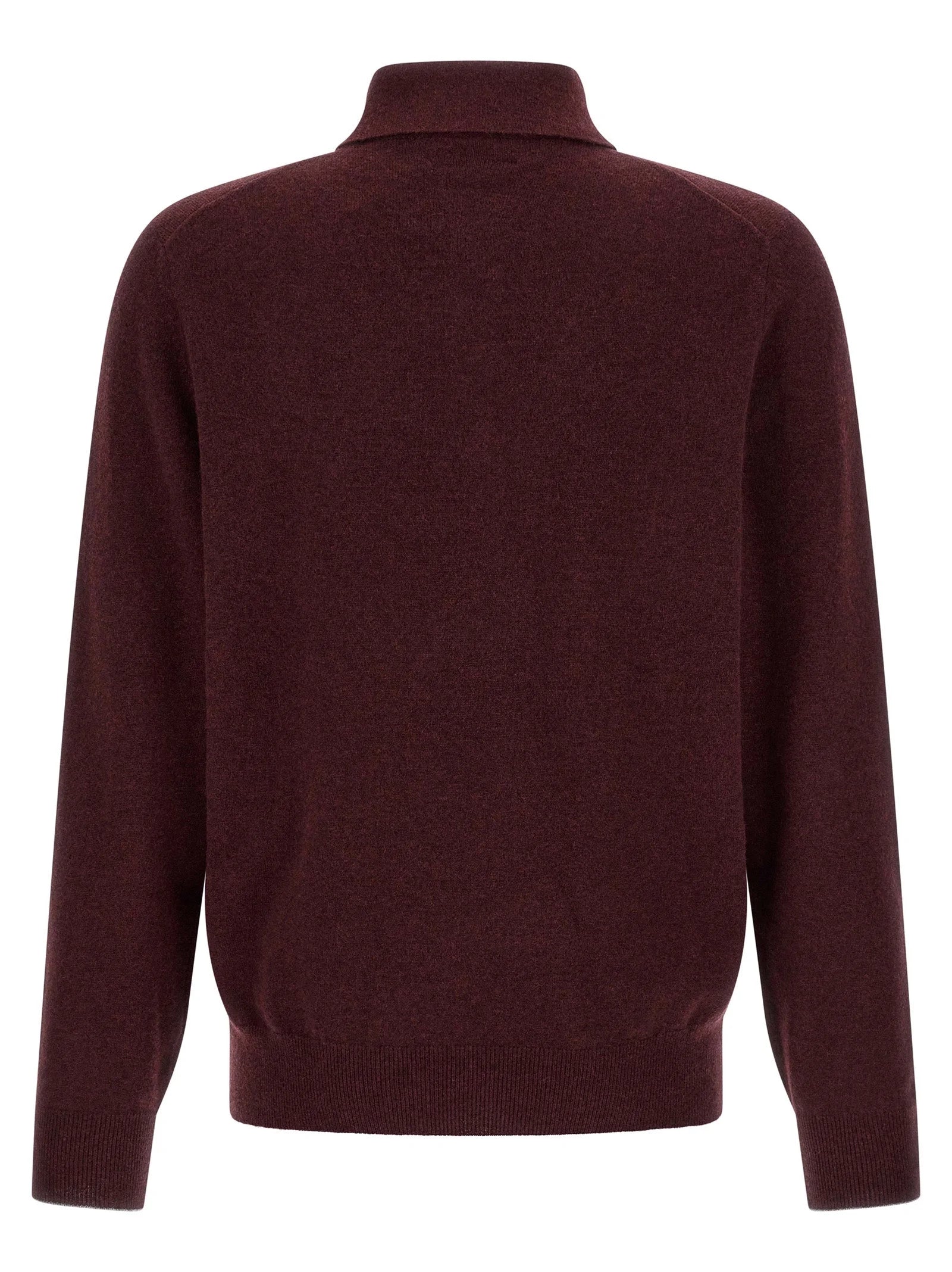Brunello Cucinelli Bordeaux Cashmere Polo Shirt