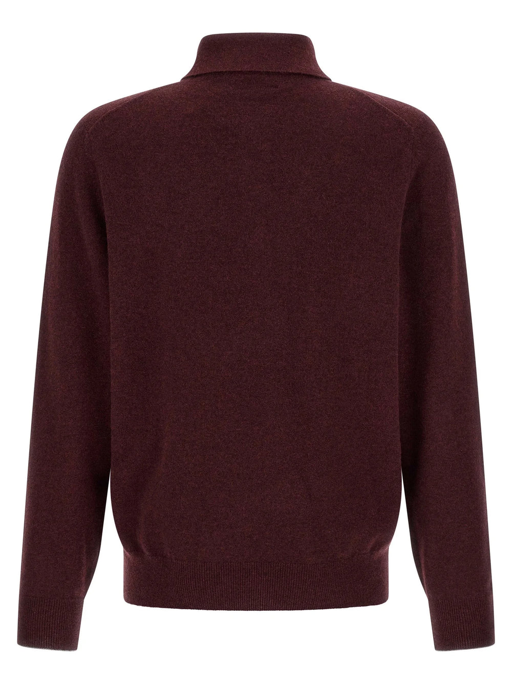 Brunello Cucinelli Bordeaux Cashmere Polo Shirt