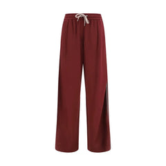 Brunello Cucinelli Bordeaux Cotton Athletic Pants - L