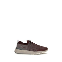 Brunello Cucinelli Bordeaux Cotton Athletic Sneakers - EU40/US7