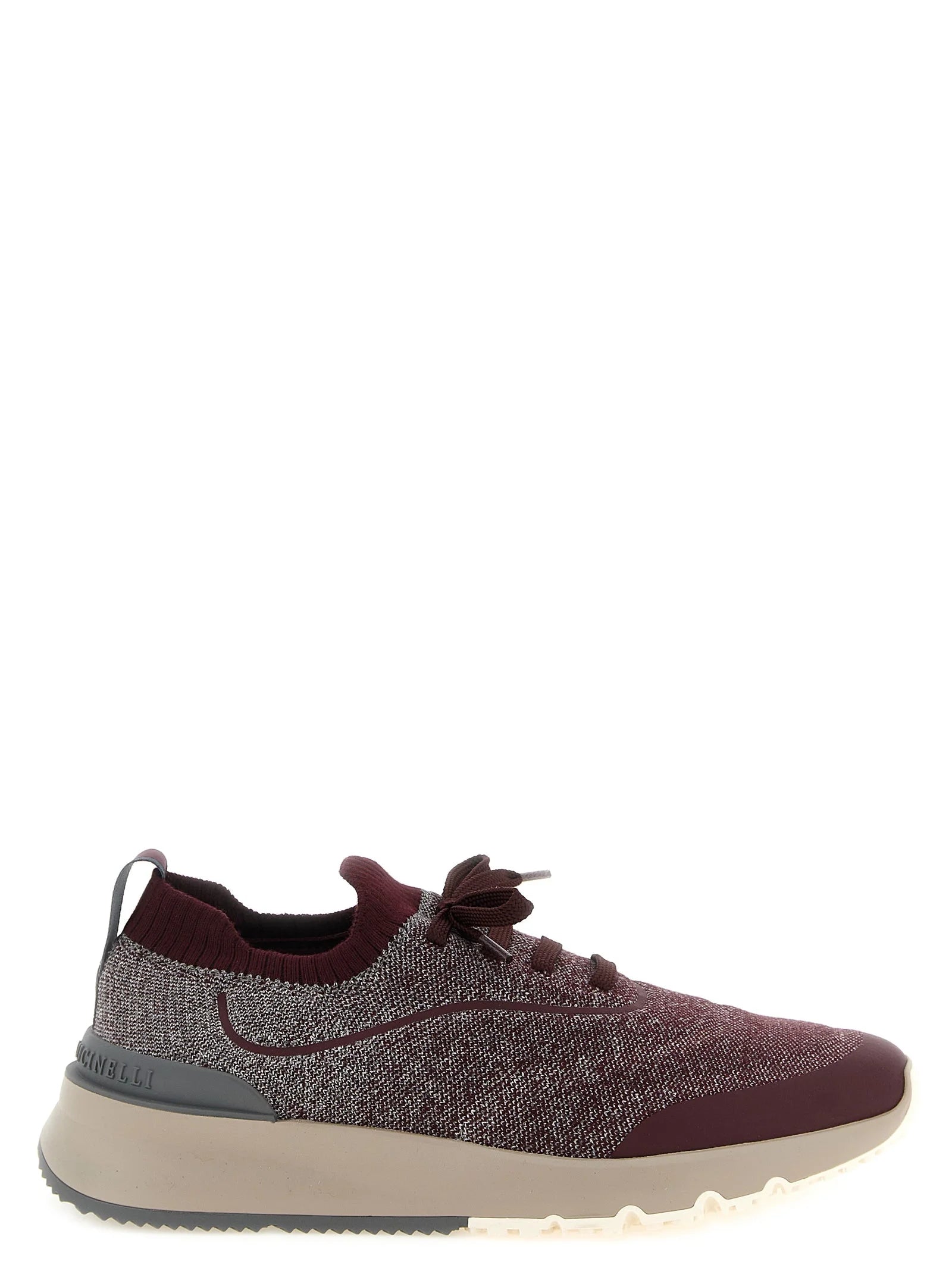 Brunello Cucinelli Bordeaux Cotton Athletic Sneakers - EU43/US10