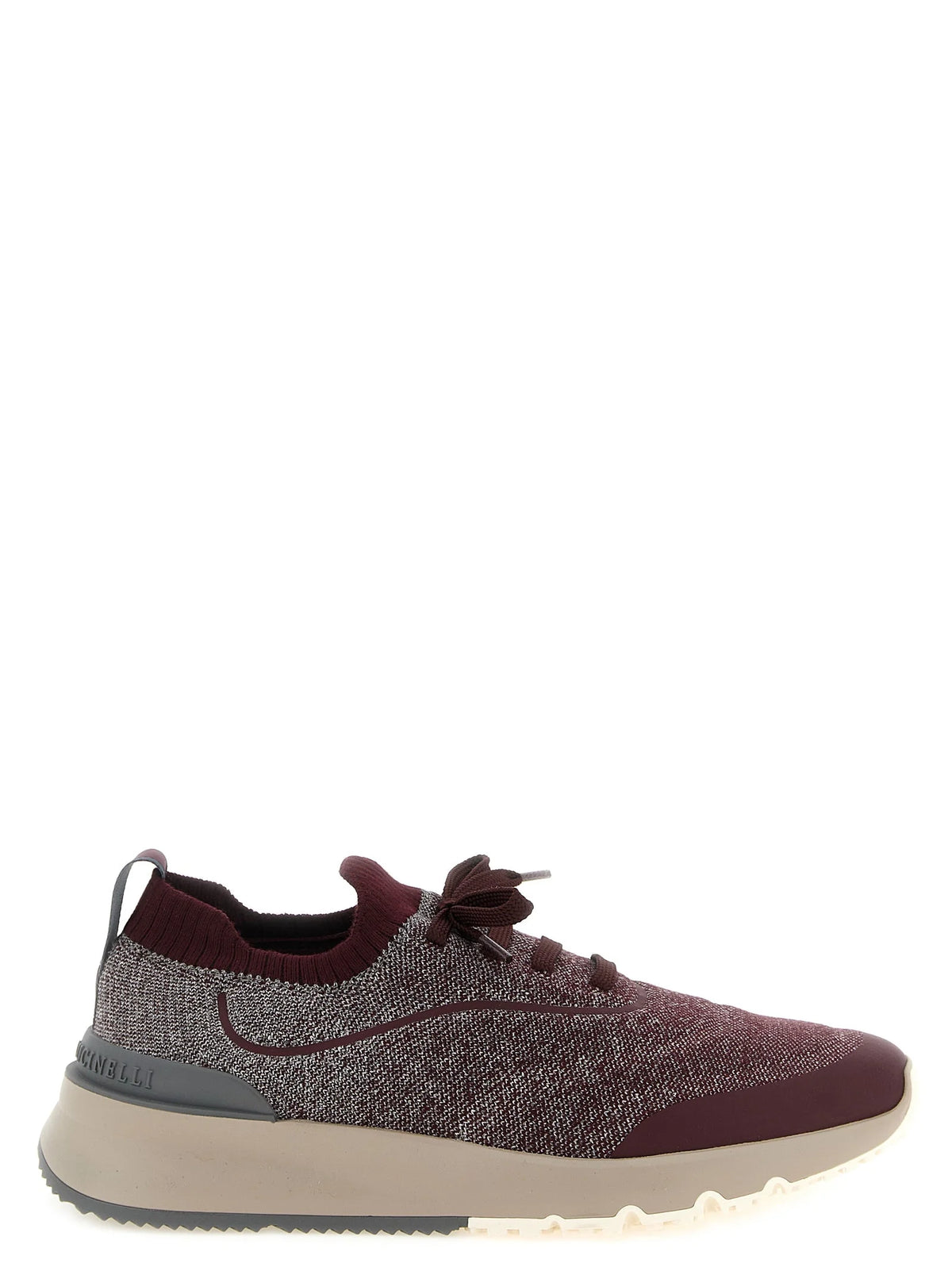 Brunello Cucinelli Bordeaux Cotton Athletic Sneakers - EU43/US10