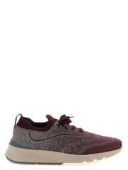 Brunello Cucinelli Bordeaux Cotton Athletic Sneakers - EU43/US10