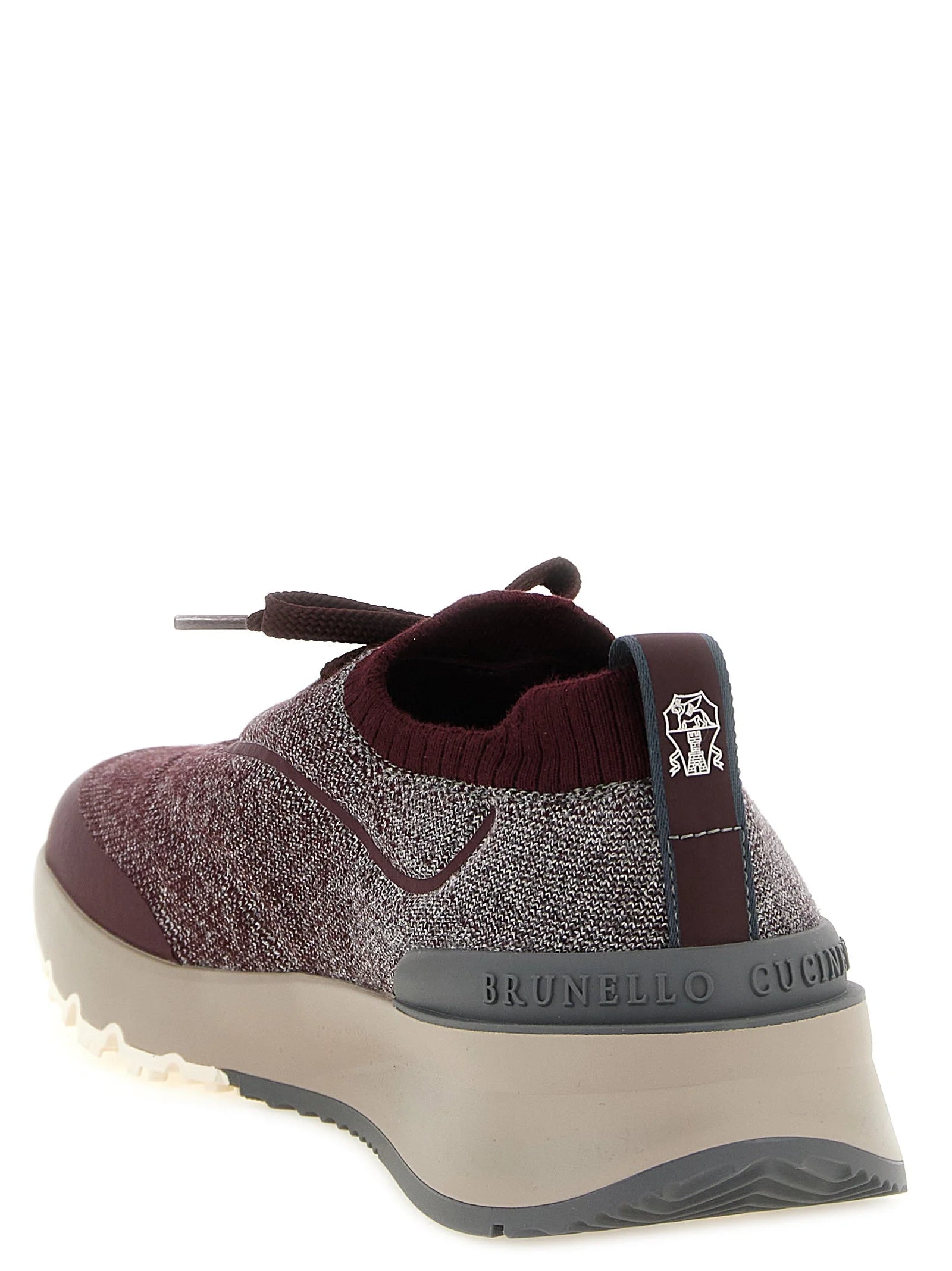 Brunello Cucinelli Bordeaux Cotton Athletic Sneakers - EU43/US10