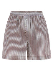 Brunello Cucinelli Bordeaux Cotton Bermuda Shorts