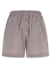 Brunello Cucinelli Bordeaux Cotton Bermuda Shorts