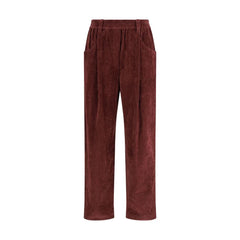 Brunello Cucinelli Bordeaux Cotton Casual Pants - IT46|XL