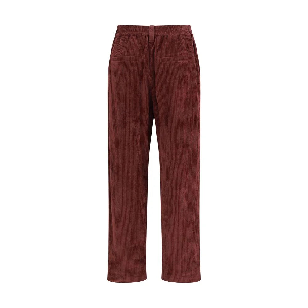 Brunello Cucinelli Bordeaux Cotton Casual Pants - IT46|XL
