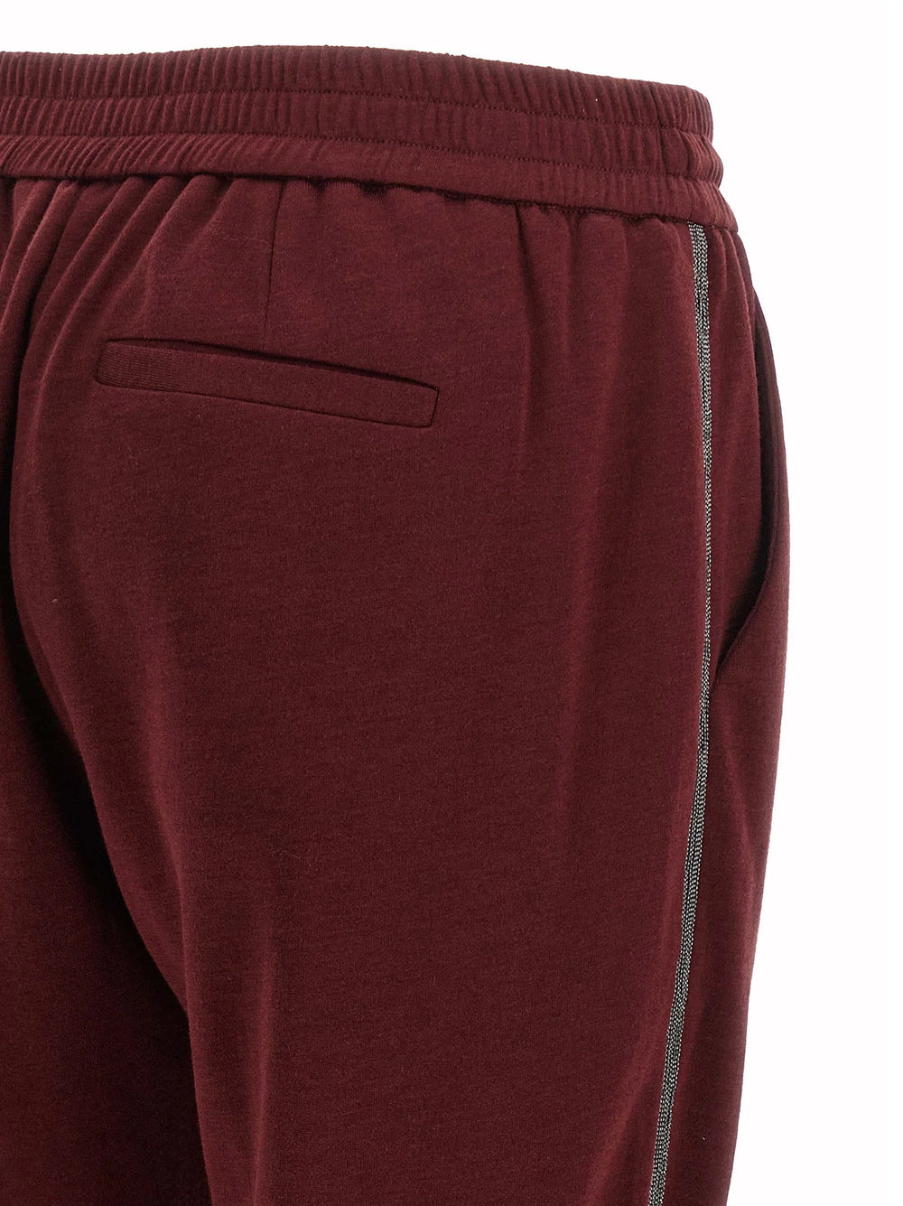 Brunello Cucinelli Bordeaux Cotton Joggers (Workout Pants)