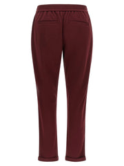 Brunello Cucinelli Bordeaux Cotton Joggers (Workout Pants)
