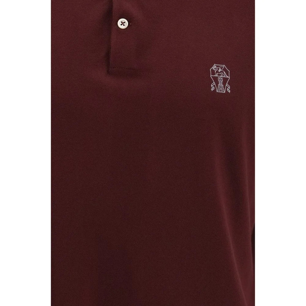 Brunello Cucinelli Bordeaux Cotton Shirt