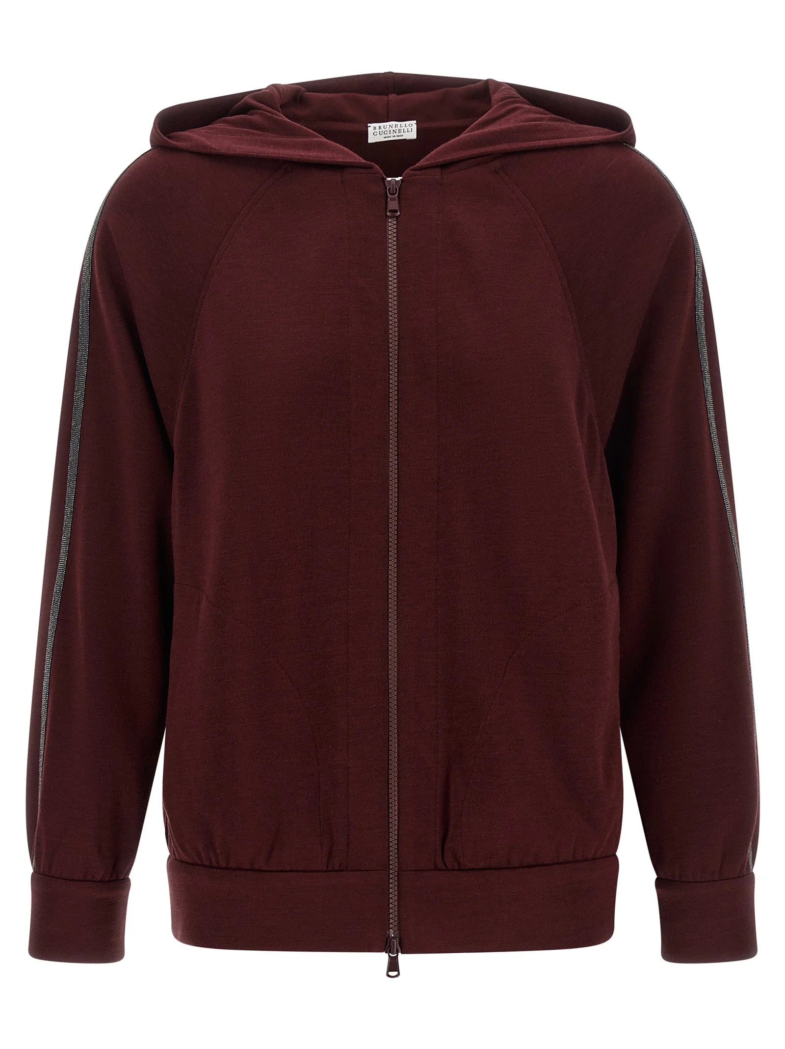 Brunello Cucinelli Bordeaux Cotton Sweatshirt