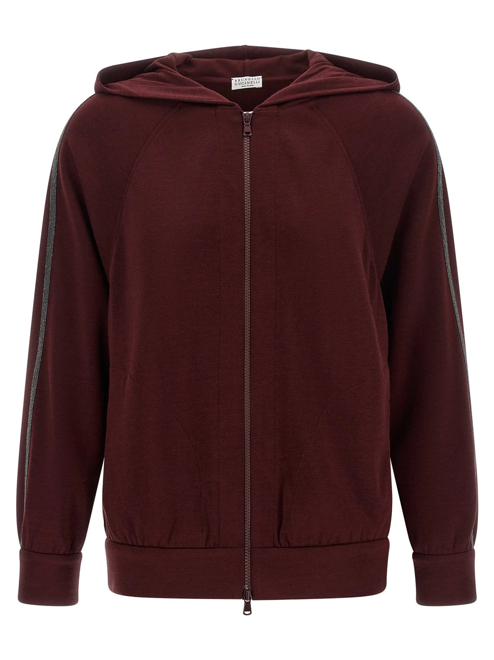 Brunello Cucinelli Bordeaux Cotton Sweatshirt
