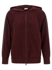 Brunello Cucinelli Bordeaux Cotton Sweatshirt