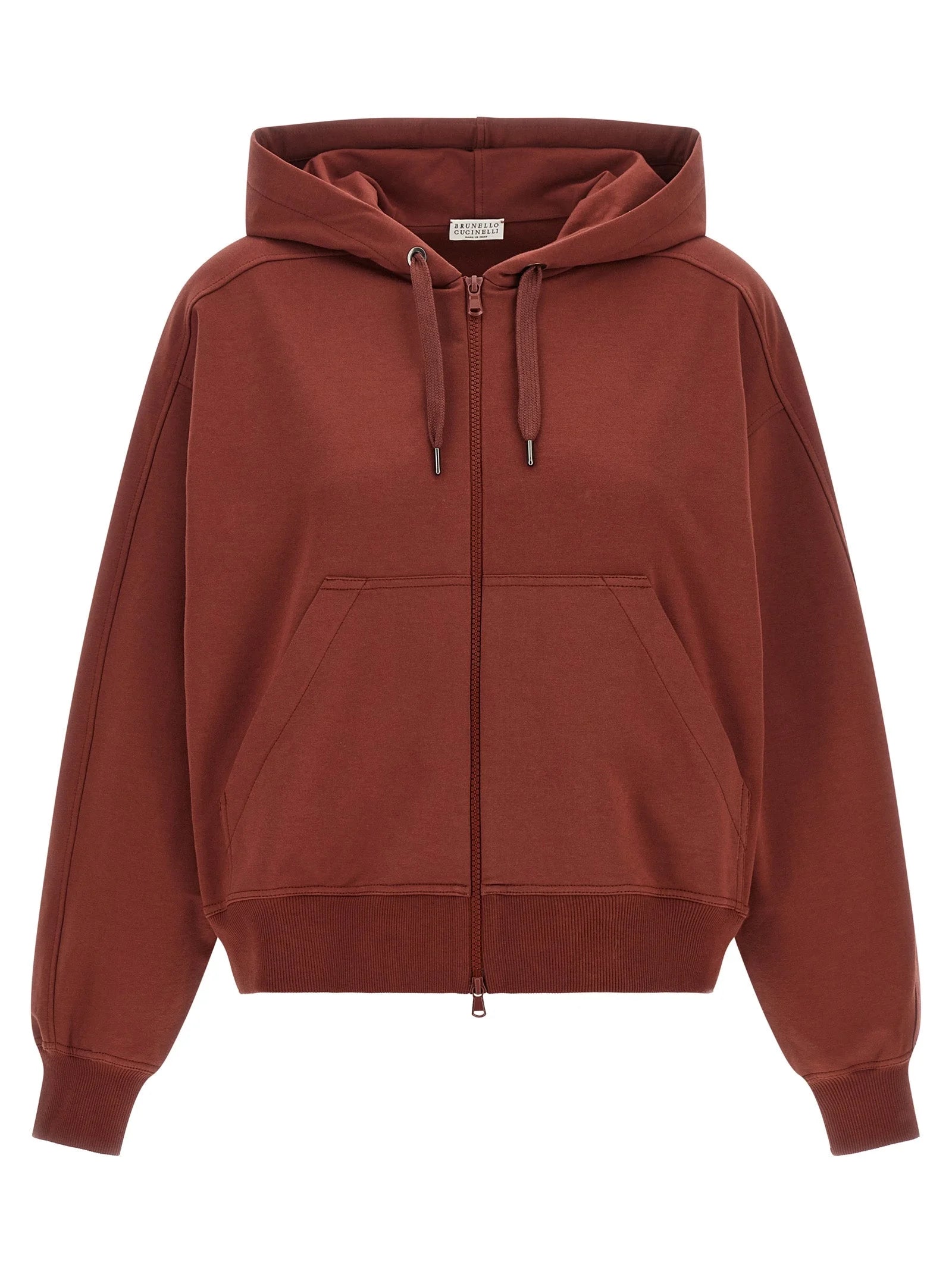 Brunello Cucinelli Bordeaux Cotton Sweatshirt