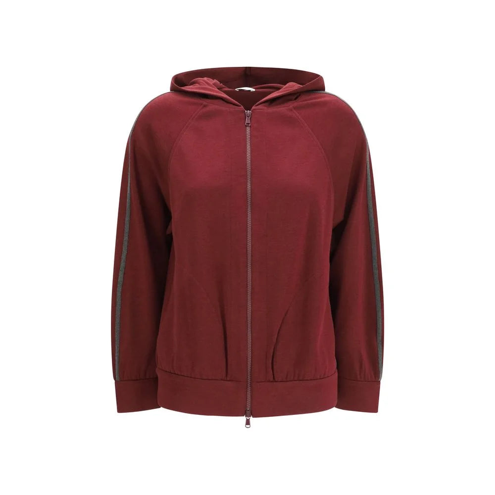 Brunello Cucinelli Bordeaux Cotton Sweatshirt - L