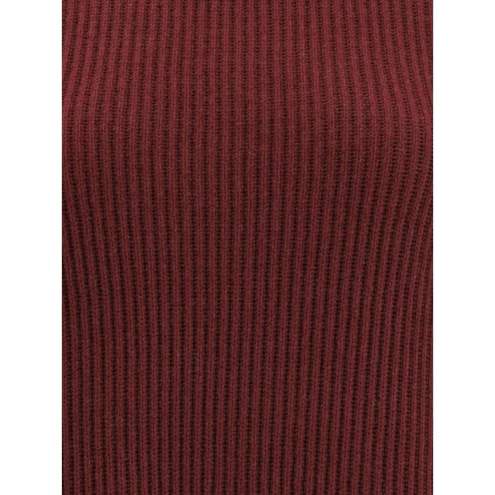 Brunello Cucinelli Bordeaux Fleece Wool Casual Dress - XL