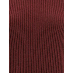 Brunello Cucinelli Bordeaux Fleece Wool Casual Dress - XL