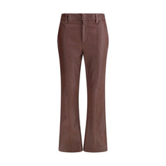 Brunello Cucinelli Bordeaux Leather Pants - IT40 | M